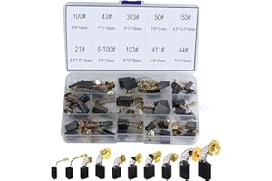 RUNCCI-YUN 40PCS Cepillos de carbono para motor,Cepillo de Carbón para Herramientas Eléctricas,reemplazo de cepillo de carbono Para Taladro Eléctrico Motor