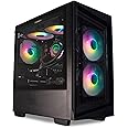 ionz Gaming PC - Desktop Computer, AMD RYZEN 7 5700X CPU, ASUS RX7600 GPU, 16GB RAM, 1TB SSD, 240mm AIO Liquid Cooling, 700W PSU, Windows 11, Black