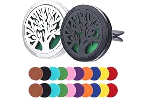 ODDERZZII Samochodowy dyfuzor do aromaterapii, 2 sztuki, dyfuzor zapachowy do samochodu, odświeżacz powietrza, odświeżacz powietrza, 20 wkładów do samochodu, do innych miejsc wewnątrz