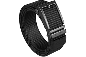 JUKMO Ratchet Golf Belt for Men, Nylon Web Tactical Belt with Automatic Slide Buckle