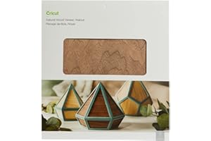 Cricut Natural Wood Veneer | Walnut | 30.5cm x 30.5cm (12" x 12") | 2-Pack Explore and Maker Machines. Requires Deep-Point Blade, Brown, (2007069)