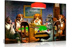 PANTHER PRINT Obraz ścienny, druk artystyczny, motyw: psy bawiące się w poker - C. M. Coolidge, druk artystyczny, obraz, A1 76x51 cm (30x20 cali)