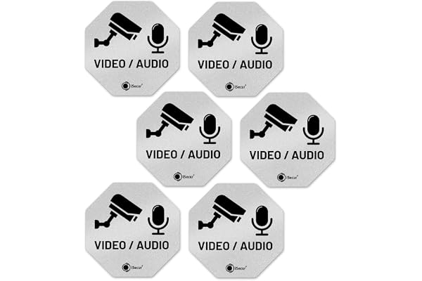 iSecur 6 Video Audio Övervakningsdekaler Silver 4,5 cm - hin840