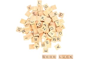 ‎MOINKERIN moinkerin 100 Stücke Holzbuchstaben Buchstaben Holz Alphabet Fliesen Buchstaben Spiel für Kindererziehung, Kinderspielzeug, Kunsthandwerk DIY