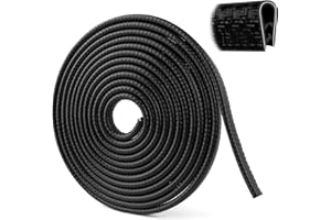 UTOCLEC Protector Puertas Coche, 10m Protectores de Borde de Goma en Forma de U, Protector de Borde de Automóvil, Protector de Puertas de Coche para Puertas, Maletero, Capó (Negro)