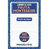 Libreta con Pauta Montessori de 3.5mm y A5: Cuaderno de caligraf&iacute;a con 105 hojas para ni&ntilde;os