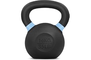 ‎YES4ALL Yes4All Kettlebell powlekany proszkowo z szerokim uchwytem 4-32 kg - idealny do treningu całego ciała i treningu siłowego - Kettlebell zawodowy