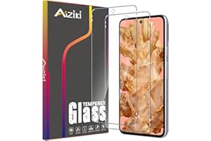 Aiziki Szklana osłona ekranu do Google Pixel 8 folia ze szkła hartowanego, ochrona przed uderzeniami, odporna na pękanie, odporna na zarysowania, przezroczysta HD, bez pęcherzyków powietrza, [2
