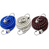 BAGAJ LASTİĞİ 3&rsquo;L&Uuml; SET 90 cm 6mm, Dolama&ccedil;lı Elastik Kordon, &Ccedil;elik Kancalı, Y&uuml;ksek Dayanımlı, G&uuml;venli Y&uuml;k Sabitleme İ&ccedil;in Profe