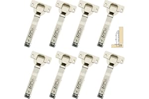 GEFONG 95 Grado Totalmente Solapado Bisagras con Amortiguadores 35mm para Puerta de Armario Cocina Bisagra Silenciosa de Cierre Suave pare Puertas de Muebles 8 Piezas