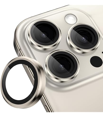 Protection Objectif Camera IPhone 16 Pro/Pro Max CloudValley - Verre Trempé 9H, Anti-Rayures | Titane Naturel