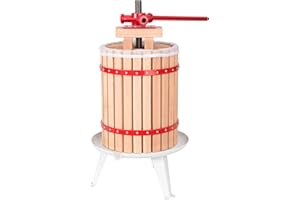 tectake® Pressoir a fruit manuel Presse agrumes en Bois avec tissu de pressage inclus - Capacité 18L - Extracteur jus Juicer Jus de fruits Pomme Poire Raisin Presse Orange Citron