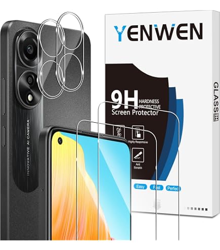 NEW'C Cover per Oppo A77 5G Gel TPU in silicone ultra trasparente e 2 × vetro temperato per Oppo A77 5G, Pellicola proteggi schermo