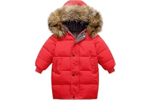 amropi Bambini Ragazze Cappotto con Cappuccio Imbottiti Inverno Parka Giacca per 2-10 Anni