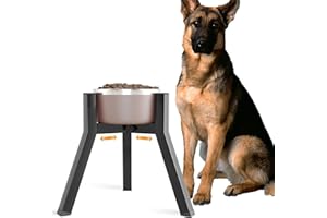 ADENGL Hundenapfständer für mittelgroße Hunde, einstellbare Breite erhöhte Hundenäpfe für 7-10,6“ breite Näpfe, 11 Zoll hoher einzelner Hundenapfhalter (Napf Nicht enthalten)