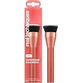 Real Techniques Glow Yuvarlak Tabanlı Makyaj Fır&ccedil;ası, Sıvı ve Krem Makyaj İ&ccedil;in, Parlatma ve Karıştırma Kapsama i&ccedil;in D&uuml;z &Uuml;st F