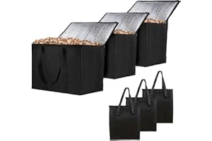 Dechoga 3 Pcs wood pellet storage container, wood pellet container, waterproof outdoor charcoal storage charcoal container for outdoor BBQ camping