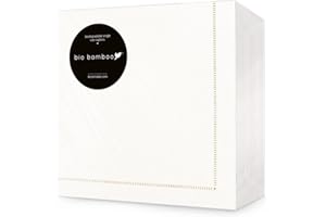 bio bamboo® - Confezione 50 tovaglioli monouso 40x40 CORNICE ORO in fibra di bambù, biodegradabili e compostabili