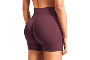ZAAYO Damen Workout Shorts 3.6" Scrunch Shorts Nahtlose Booty Hoch Taille Butt Lifting Gym Yoga Biker Short