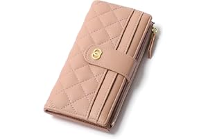 SENDEFN Purses for Women RFID Blocking Large Capacity Purse Bifold Ladies Purse Long Wallet for Women with 1 Zip Coin Pocket, 11 Card Slots