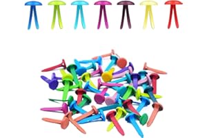 Aidi Split Pins, 50 Pcs Multicolor Pastel Metal Split Pin Craft Pins Brad Paper Fasteners Split Pin Mini Brads Round Brads for DIY Crafts Projects Scrapbooking Office
