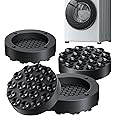 Lonimia Washing Machine Feet Pads, Anti Vibration Pads, 4 Pcs Silicone Material 19 Suction Cups Honeycomb Design Anti-Slip Practical Shock-Absorbing Tool, Suitable For Washing Machines And Dryers Etc