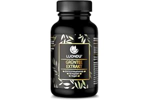 ‎LUONDU Luondu Grüntee Extrakt 90 Kapseln hochdosiert - 2250mg Grüner Tee Extrakt, 339mg EGCG und 1125mg Polyphenole pro Tagesdosis - Green Tea Kapseln,Vegan - Verpackung kann variieren