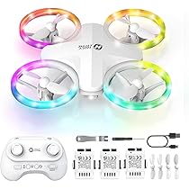 Korffe Mini Drohne Für Kinder 6-10 Jahre - Mit LED-Lichtern Für Drinnen & Draußen