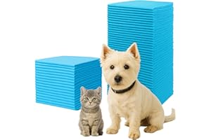 Ale-commerce 100 Stück Trainingspads für Hunde 35 x 45 cm Hundetoilette Inkontinenz Bettunterlage 6-lagiges Design Hundezubehör Schnell Trocknende Welpen Ältere Hunde Saugstarke Wickelunterlage