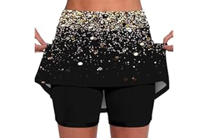 SDERG Tennis Skirt with Shorts and Pockets, High Waisted Women's Tennis Skirts Lightweight Athletic Workout Golf Yoga Skorts Shorts Womens Quick Dry Sports Shorts Running Skirts 2024