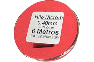 DecoPorex - Fil de Nichrome pour Découpe à Chaud, Résistance Chauffante (0,40mm - 6 mts)