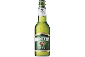 HUNTERS Hunter's Dry Real Cider (6 x 330ml)-Glass Bottles