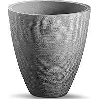 Blumentopf Blumenkasten Pflanzkübel Blumenkübel 40cm 32 Liter Grau wetter- und bruchfester Kunststoff In- und Outdoor