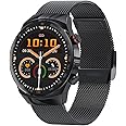 suinsist Smart Watch For Men,AK26 Smartwatch For Android And iOS Phones(Dail/Receive Calls,Music Storage/Player),Fitness Tracker With Sleep/Hr Monitor,IPS HD Full-View Screen,IP67 Waterproof,Black