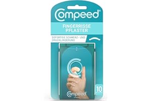 ‎COMPEED Compeed Fingerrissepflaster – Fingerpflaster mit Hydrokolloid gegen eingerissene Fingerkuppen und Risse der Nagelhaut, 10 Pflaster