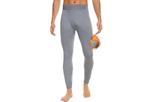 SIMIYA Thermal Underwear Mens Long Johns, Thermal Leggings Bottoms for Men, Fleece-Lined Base Layer Trousers for Daily Wear, Winter Outdoor