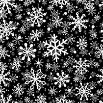 20 Stück Weihnachtsservietten Mit Schneekristallen - Schwarz/weiß, 33x33 Cm, 3-lagig