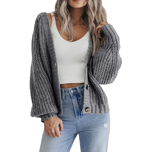 Cardigan Femme PIECES En Maille - Tricot Écru Décontracté - Matières Recyclées