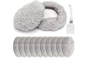 EATBALE Paño de limpieza de ventanas de repuesto para Hobot 168/ 188 aspiradora, mopa húmeda, almohadillas de microfibra para fregar, accesorios lavables y reutilizables (12 unidades)