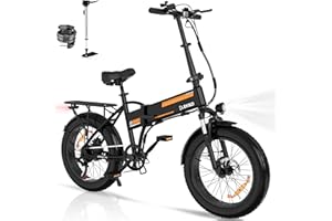 ELEKGO Electric Bike for Adults, 20" x4.0 Fat Tire E-Bike with 250W Motor, 36V 12AH Removable Battery, Foldable Electric Bicycle Range 35-90KM, City EBike Mountain E Bike with 2 Riding Modes