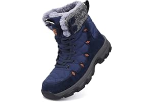 Unitysow Damskie buty zimowe, męskie, ciepłe buty śniegowe z podszewką, buty zimowe, outdoorowe, wodoszczelne, trekkingowe, buty trekkingowe, buty zimowe, rozm. 37-46