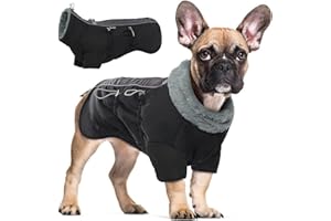 HJYOKUSO Manteau Chien Imperméable, Manteau pour Chien, Manteau Chien avec Fermeture à Glissière, Manteau Chien Hiver, Manteaux d'hiver pour Chiens, Pull pour ChienPour Chiens de Petite, Moyenne et Grande XS