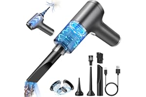 TENGWUDZ Handstaubsauger Akku Kabellos,6000PA Mini Auto Staubsauger,3 in 1 Auto Staubsauger Akku mit Typ-C Ladung,20min Laufzeit,120W Leistungsstarker Staubsauger H Tragbarer Reiniger für Auto,Küche,Haus,Büro