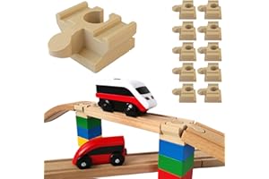 SPIELZEUG-SCHMIEDE Duplo & Brio kompatibler Adapter - Verbindung von Bausteinen und Holzeisenbahn (10 Stück)
