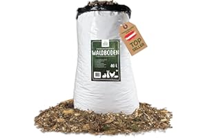 HEULAND Waldboden-Einstreu 40 L – natürliches Einstreu mit Tannen & Fichtennadeln – extrem saugstark & geruchsbindend – für Kaninchen, Meerschweinchen, Hühner & Nager