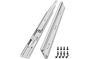 HLC 400mm Soft Close Drawer Runners Cabinet Drawer Slides Heavy Duty 45kg Load Capacity Full Extension Ball Bearing Self Close Slides for Kitchen Cabinet,Bedstand Drawers,Side Mount(1 Pairs，2 Pcaks