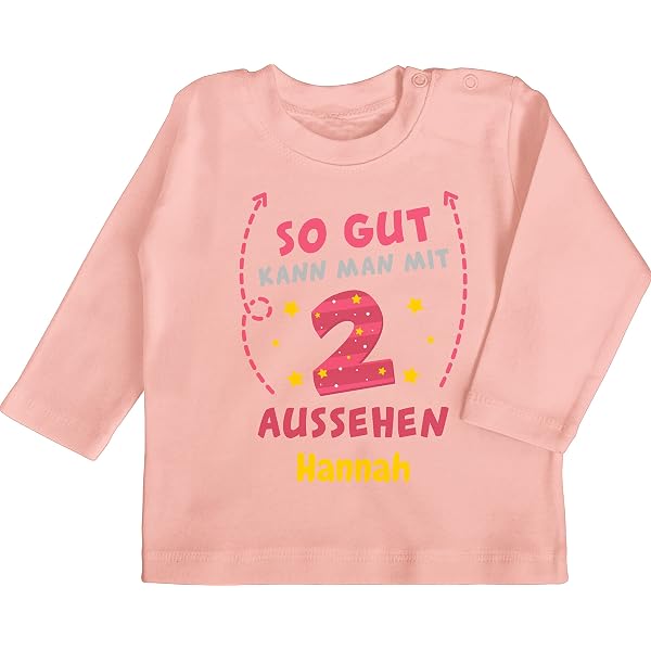 Tshirt Bedrucken Lassen Bio Baumwolle Strampler Shirtracer Baby Body Langarm Personalisiert - Mit Namen & Wunschtext Für Mädchen/Junge Personalisiertier Babybody Mit Namen Geschenk Weihnachten Baby Geschenk