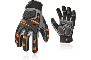 VGO... Rękawice ochronne, rękawice mechaniczne, rękawice antywibracyjne, rękawice rygorowe, Heavy Duty (SL9792IP, szary, 8/M, 1para)