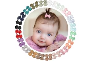 ‎MIDODO MiDoDo 40pcs 1.4 Zoll Baby Mädchen Haarspangen, Voll gefütterte Haarspangen für Babys Kinder Kleinkinder Geschenke in Paaren