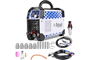 Reboot Plasma Cutter Non-Touch Pilot Arc 240V 60Amp Plasma Cutting Machine,High-Quality Consumable Set and Large Digital Display Easy Cut Upgrade RBC6000L